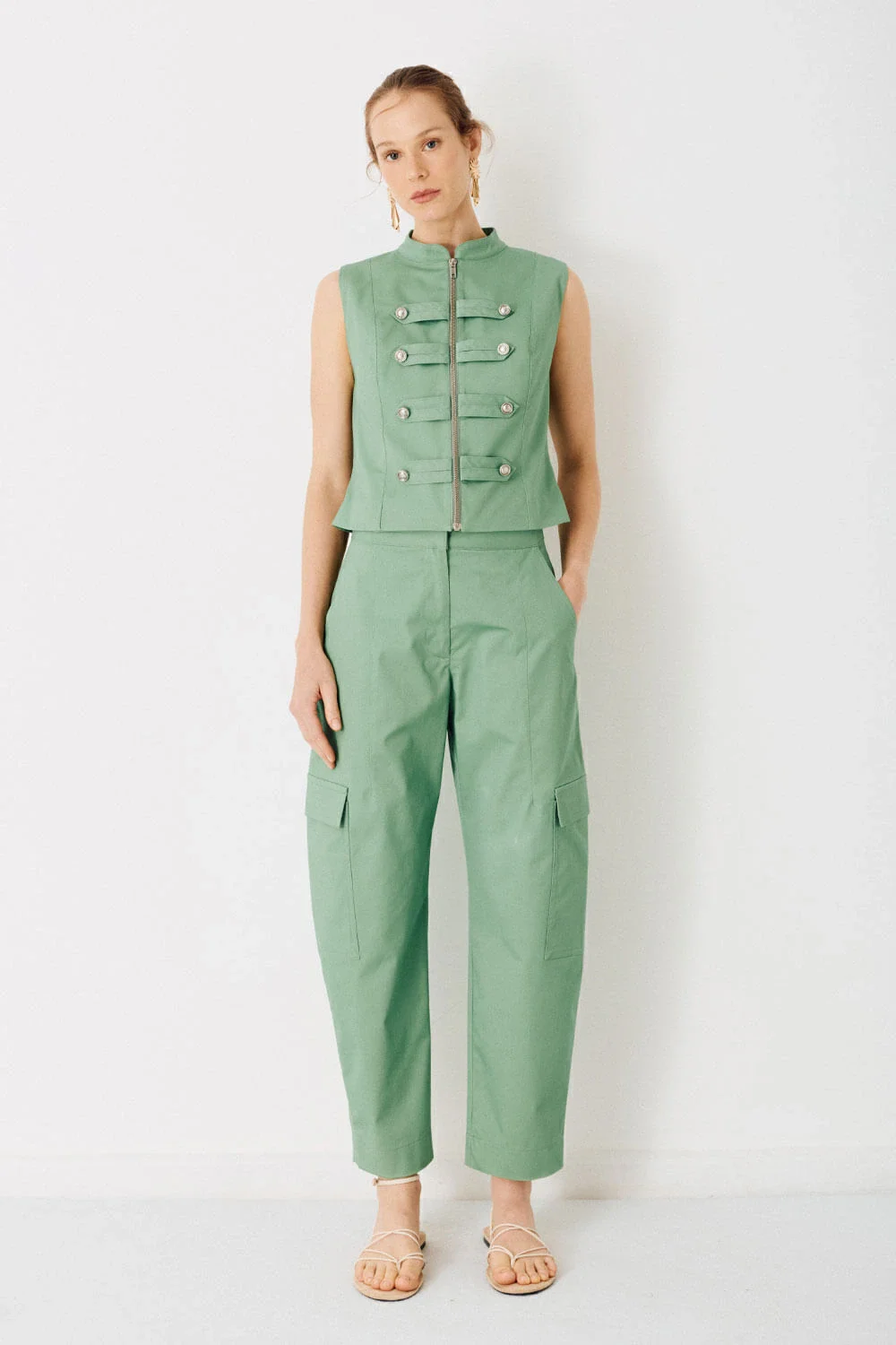 Calça Barrel Bolso Cargo