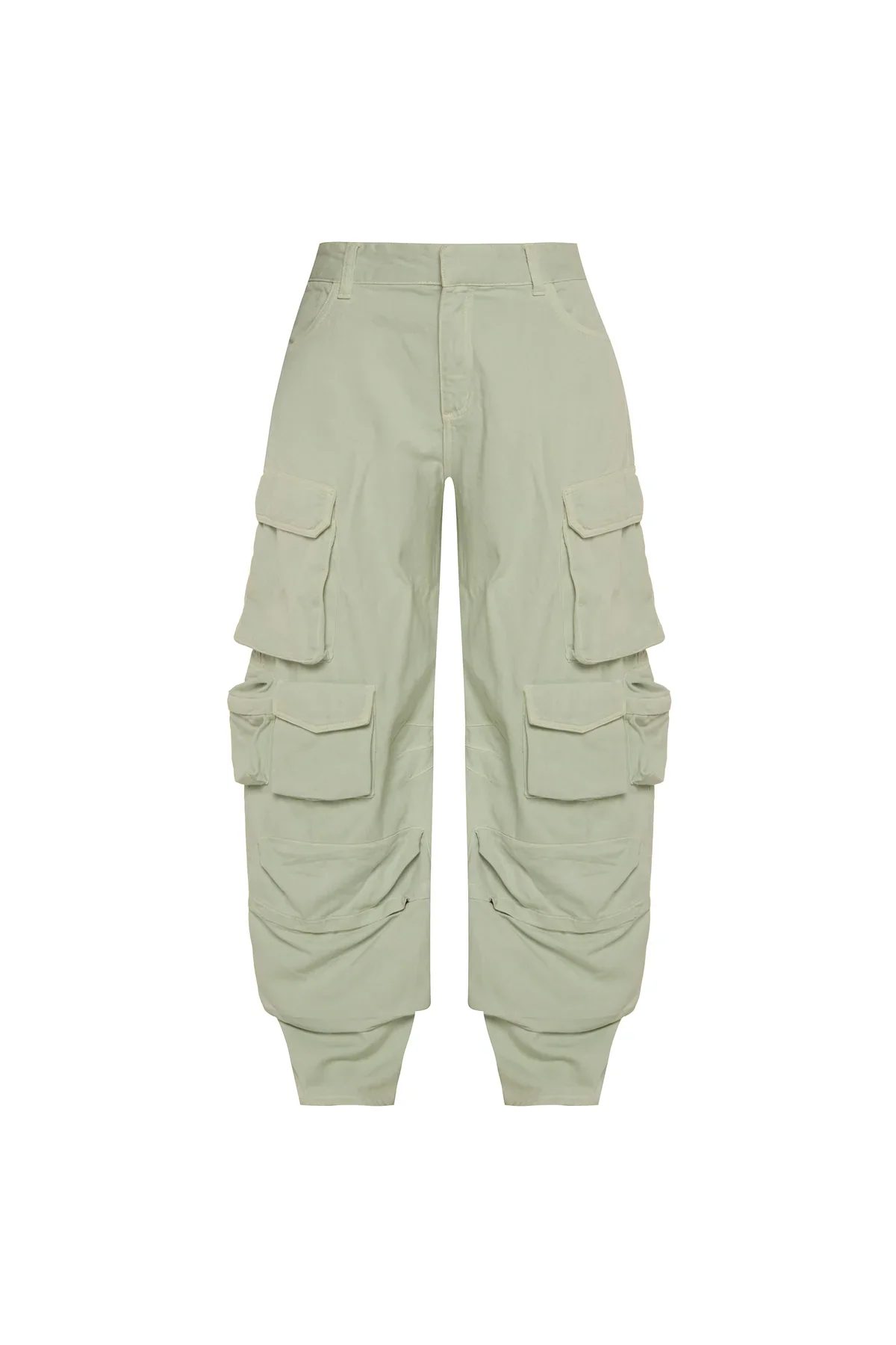 Calça Múltiplos Bolsos Verde Claro