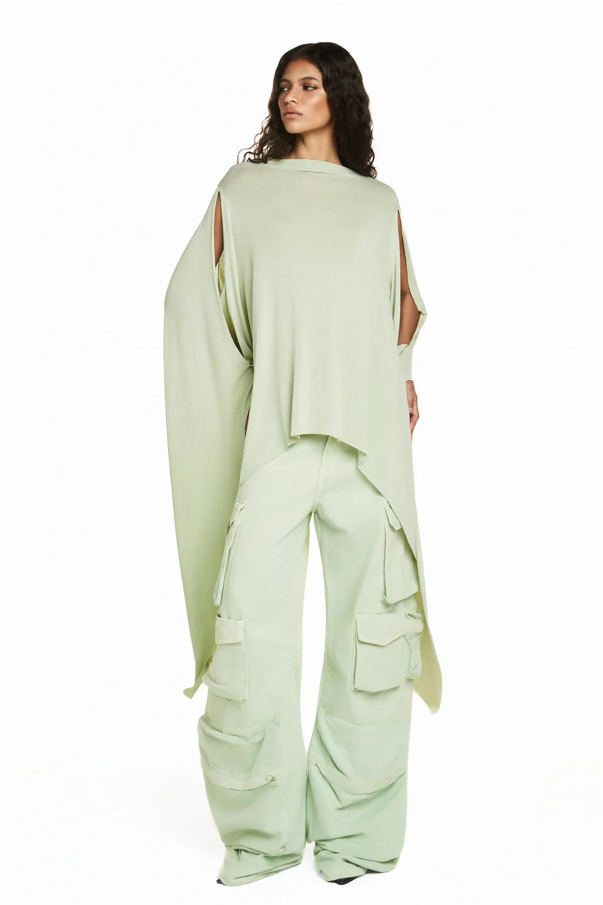 Calça Múltiplos Bolsos Verde Claro