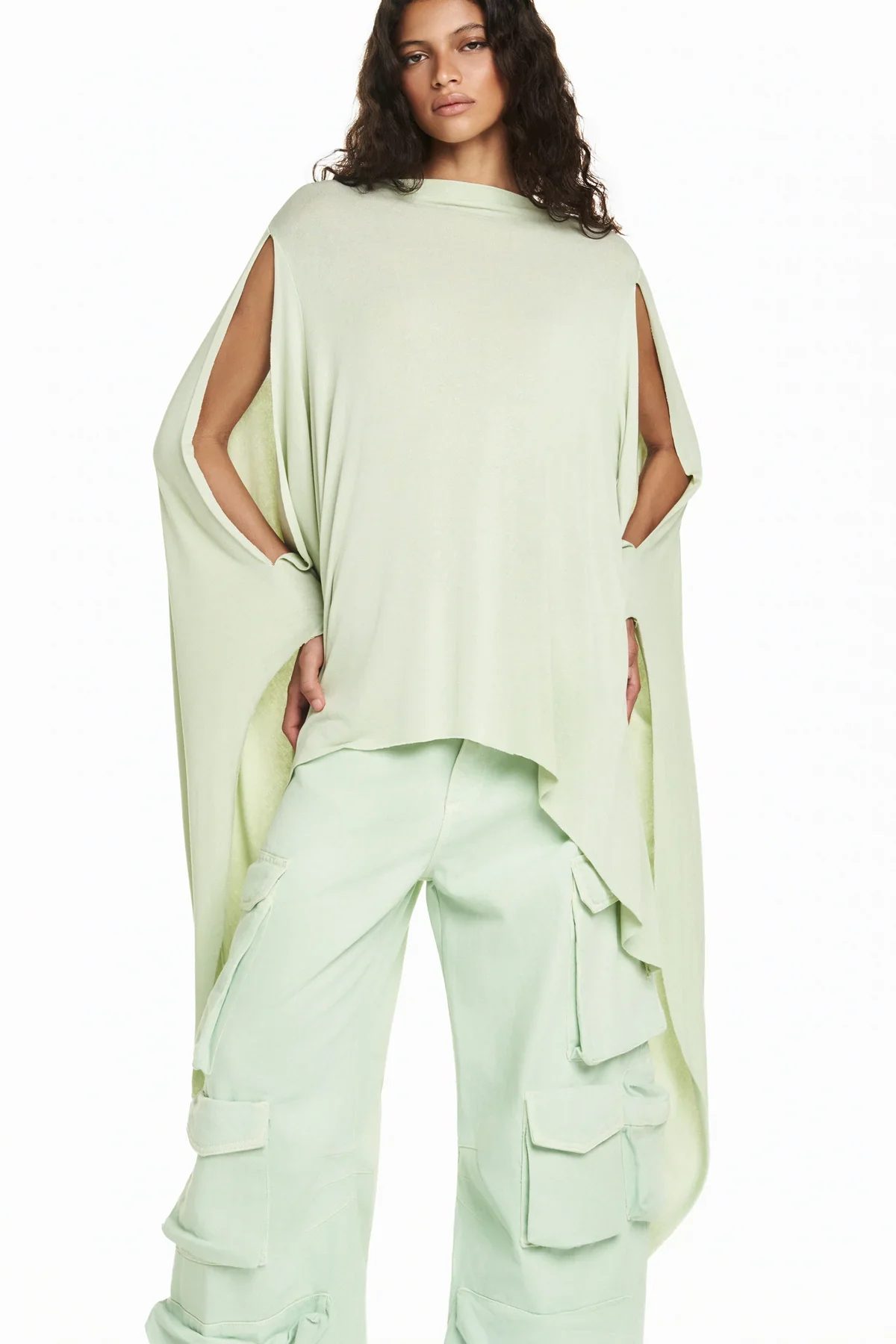 Calça Múltiplos Bolsos Verde Claro