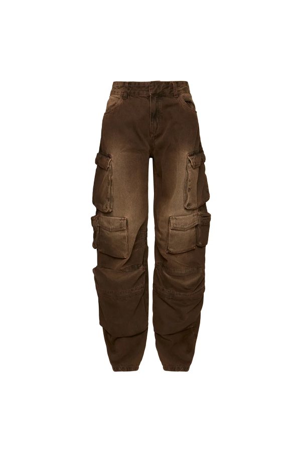 Calça Múltiplos Bolsos Marrom
