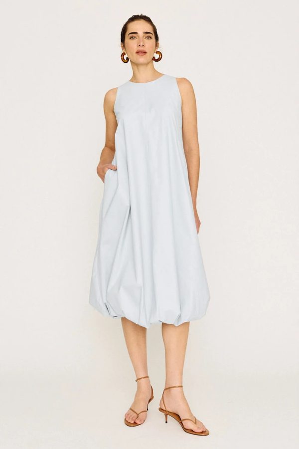 Vestido Longo Balonê — Azul