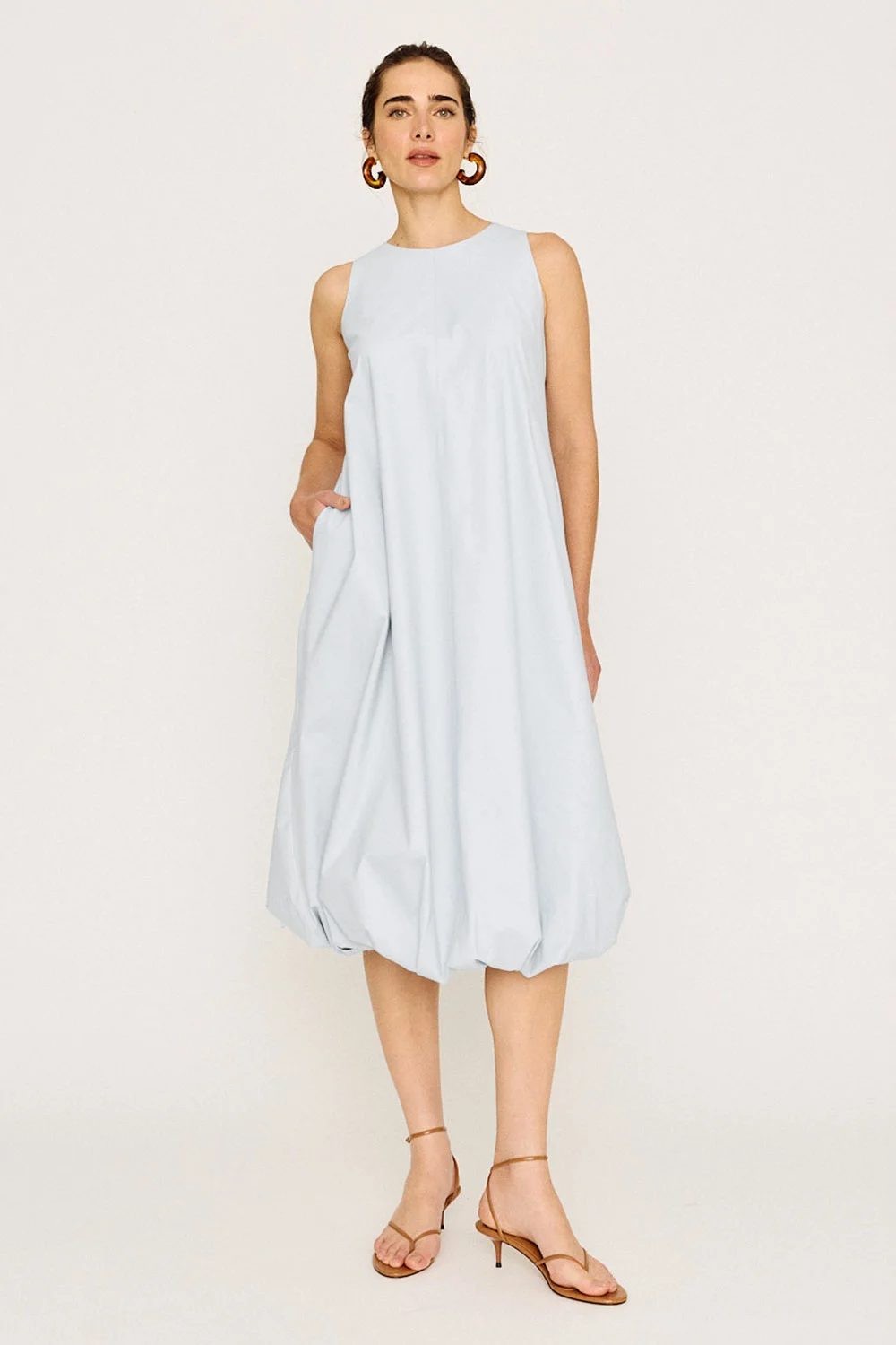 Vestido Longo Balonê — Azul