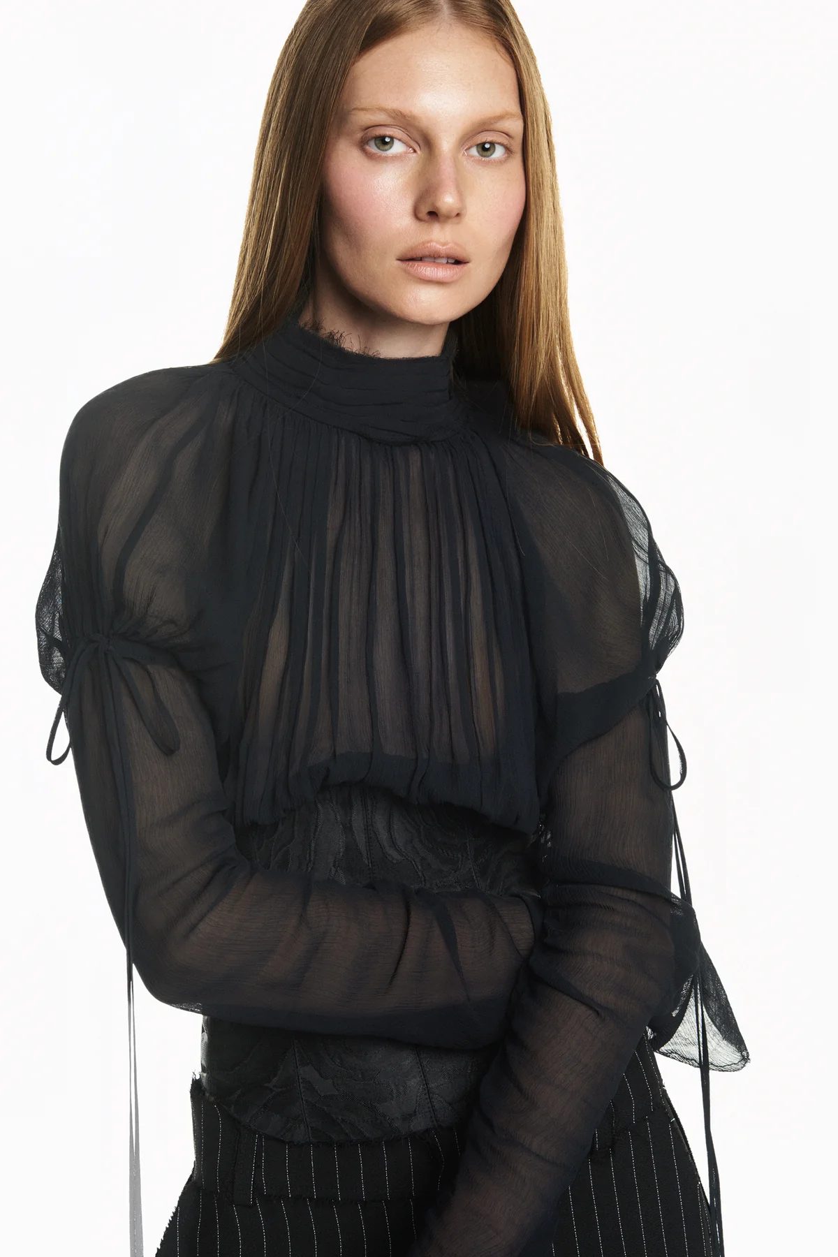 Blusa Manga Longa Corset