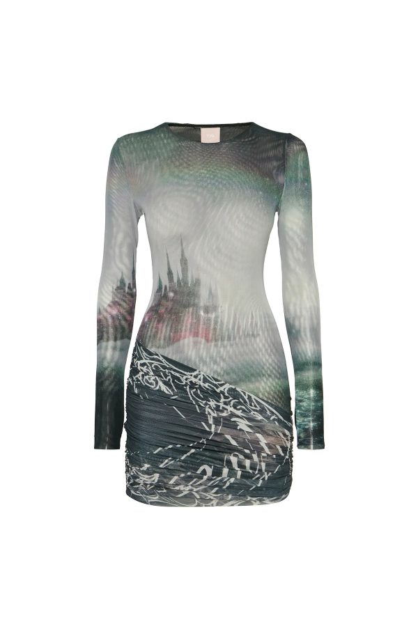 Vestido Curto Manga Longa