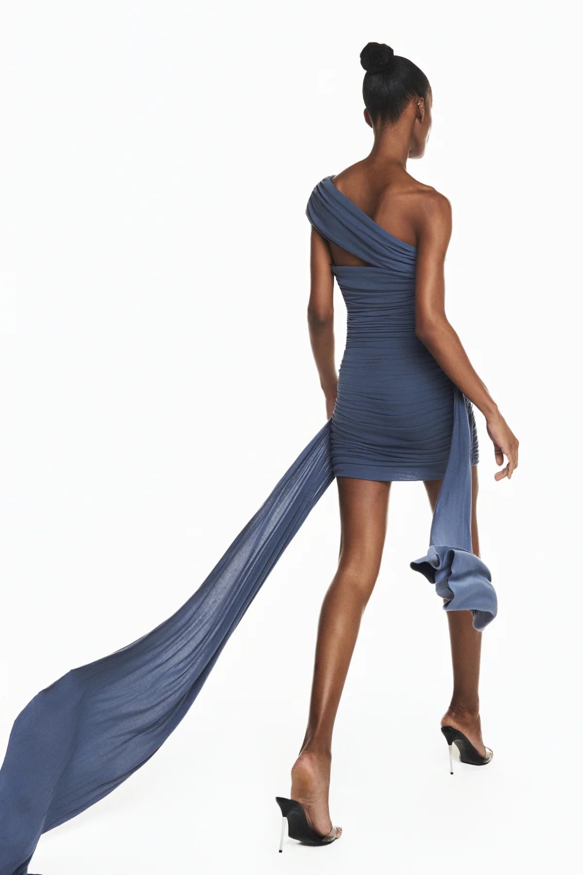 Vestido Malha Curto Azul